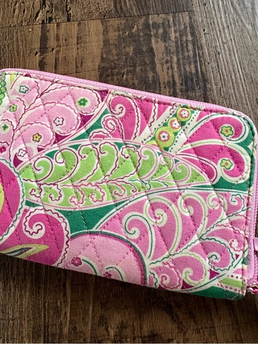 Vera Bradley Pinwheel Pink Zip Wallet - Picture 2 of 10
